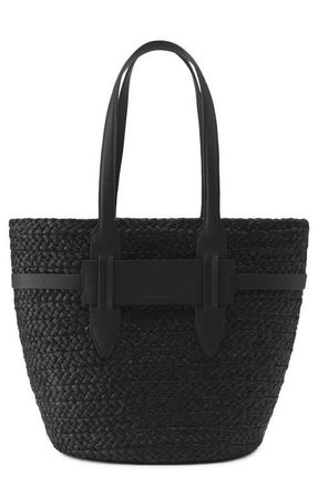 Helen Kaminski Lipari Raffia Tote in Charcoal/Black at Nordstrom