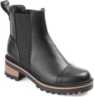 Journee Collection Journee Colleciton Mirette Lug Sole Chelsea Boot in Black at Nordstrom Rack, Size 8.5