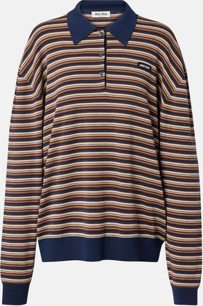 Miu Miu Striped virgin wool polo sweater