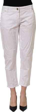 Gaud&igrave; Mid Waist Straight Cropped Cotton Trouser Womens Pants (Pre-Owned)