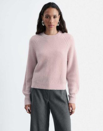 & Other Stories maglione in misto mohair con lavorazione a trecce rosa