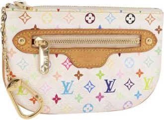 Louis Vuitton Pre-owned Mini Bags, female, White, Size: ONE SIZE Pre-owned Canvas Pouch