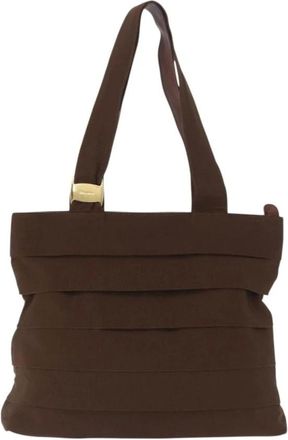 Ferragamo Pre-owned Tote Bags, female, Brown, Size: ONE SIZE Pre-owned Vintage Tote Bag