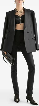 Dolce & Gabbana Womens Double-breasted Jacket In Faille - Black Wool - Size EU 38 (Womens)