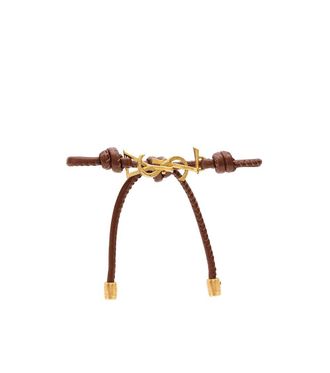 Saint Laurent Brown Logo Bracelet