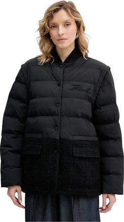 Karl Lagerfeld Wolmix Jas - Dames - Winterjassen - Zwart - XS - Wol - Jassen