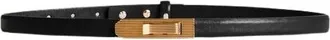Alberta Ferretti Minimalist Soft Leather Belt - female - Alberta Ferretti - Belts - Black - XS - Accessories