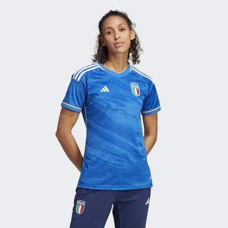 adidas adidas Performance Womens Italy 23 Home Jersey - Blue Recycled Material - Size X-Large