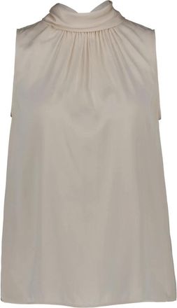 van Laack Vl-Catali Top - Dames - Tops zonder mouwen - Beige - S - Satijn - Tops