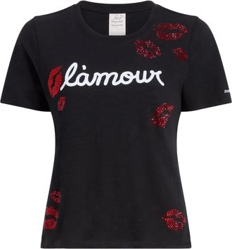 Cinq &agrave; Sept T-shirt con stampa - Nero