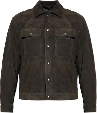 AllSaints Shelton Jacket - Heren - Leren en Su&egrave;de Jassen - Zwart - XS - Su&egrave;de - Jassen