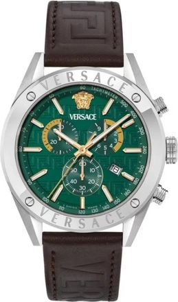 Versace Athletics Chrono Vekja 0325 - Heren - Horloges - Bruin - ONE Size - Leer - Accessoires