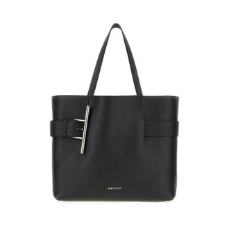 Alexander McQueen Black Leather Shopping Bag