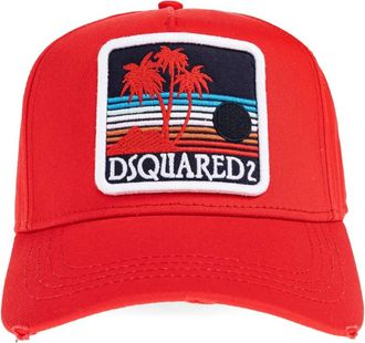 Dsquared2 Cappello da baseball con applicazione - Rosso