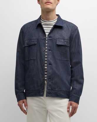 Rodd & Gunn Mens Little Valley Chambray Trucker Jacket