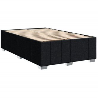vidaXL Estructura De Cama Sin Colch&oacute;n Tela Negro 120x200 Cm Vidaxl