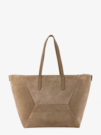 Brunello Cucinelli Borsa a spalla BC Duo in suede con logo inciso - BRUNELLO CUCINELLI - gender_Woman