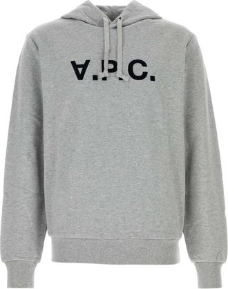 A.P.C. Comfortabele Grijze Katoenen Sweatshirt - Heren - Hoodies - Grijs - M - Katoen - Hoodies & sweatvesten