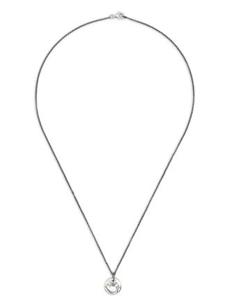 Rosa Maria Collana Disk in argento sterling con diamanti