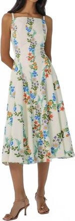 Hutch Caterina Midi Dress In Almond