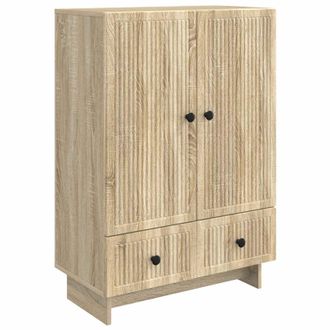 vidaXL Aparador Roble Sonoma 66 X 34,5 X 95 Cm Madera De Ingenier&iacute;a Vidaxl