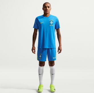 Nike Brazil 2026 Stadium Home Nike Mens Dri-FIT Soccer Replica Shorts in Blue | IB5411-435
