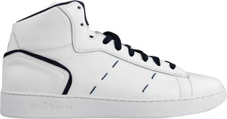 Kiton Sneakers Regular - Heren - Sneakers - Wit - 41 EU - Leer - Schoenen