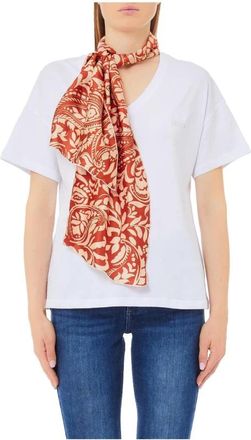 Liu Jo Katoenen T-shirt - Dames - T-shirts - Wit - S - Katoen - Tops