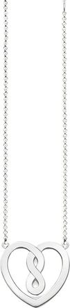 Thomas Sabo Unisex ketting met hanger 38-42cm Oneindigheidshart Ketting 925 Zilver 0.1 cm - KE1496-001-12-L42v - unisex - Kettingen - Grijs - ONE Size - Accessoir