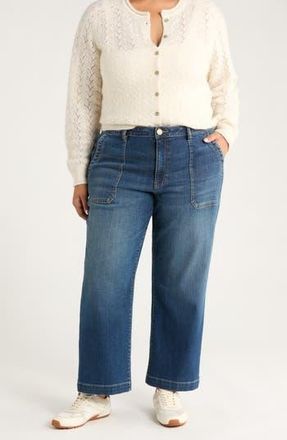 Kut from the Kloth High Waist Ankle Wide Leg Utility Jeans in Reflective at Nordstrom Rack, Size 14W