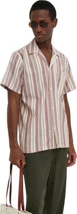 Les Deux Overhemden, Heren, Veelkleurig, L, Katoen, Lawson Stripe SS Shirt