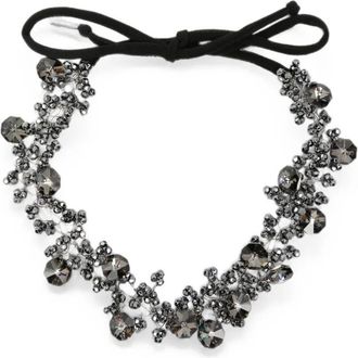 Maria Calderara Necklace Crystal Long Graphite
