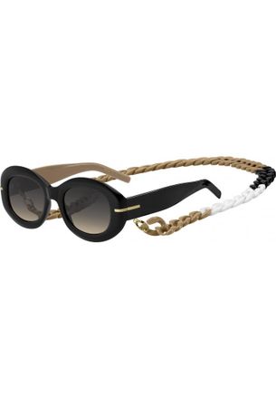 HUGO BOSS Hugo Boss Grijs Bruin DS Lens Zwart Beige Zonnebril