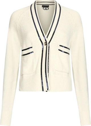 Liu Jo Cardigan con paillettes - Bianco