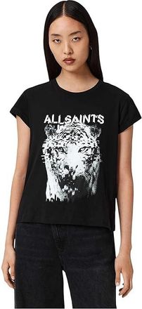 AllSaints Static Anna T-Shirts Womens Clothing Black : XS, Cotton
