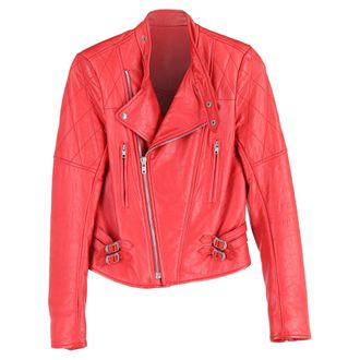 Joseph Joseph Pre-owned Womens Biker Jacket in Red Leather - Size X-Small