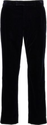 Gucci Velvet Pantaloni Blu-Uomo
