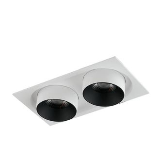 Netlighting Outsider Integrated LED Adjustable Twin Recessed Downlight White 4000K