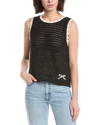 NVLT Nvlt Sleeveless Crochet Sweater