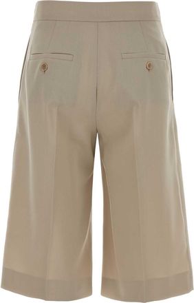 Max Mara Womens Sand Wool Blend Mile Bermuda Shorts Beige