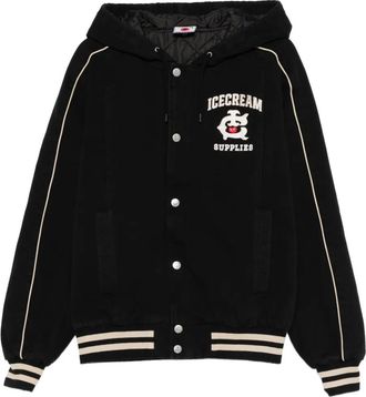 Icecream Jack met capuchon en print - Zwart