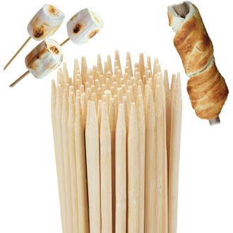 Relaxdays 1000x Spiedini in Legno, Set da 1000 Spiedi da 90 cm per Salsicce, Cucina, Griglia e Barbecue, Attrezzo BBQ, Naturale