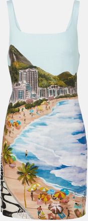 Farm Rio Printed linen minidress