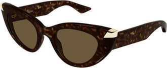 Alexander McQueen Authentieke Bril met Topkwaliteit - unisex - Zonnebrillen - Bruin - 50 MM - Accessoires