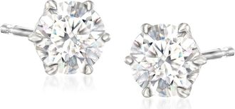 Ross-Simons Moissanite Stud Earrings in Sterling Silver