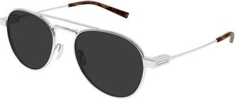 Saint Laurent Aviator Zonnebril - Heren - Zonnebrillen - Grijs - 54 MM - Accessoires