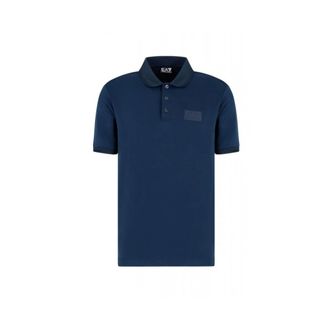 Emporio Armani Polo Logo - Heren - Polos - Blauw - L - Polyester - Tops