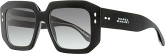 Isabel Marant Womens Bevelled Rectangular Sunglasses IM0143/S 8079O Black 53mm