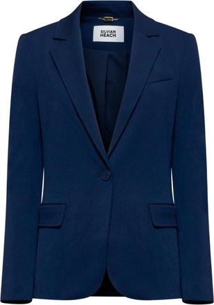 Silvian Heach Single-breasted Blazer - Dames - Blazers - Blauw - XS - Leer - Jassen