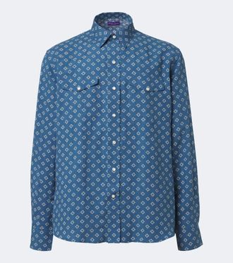 Ralph Lauren Purple Label Printed linen and silk shirt